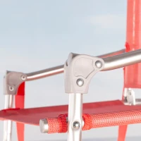 Silla Plegable de Playa de Aluminio y Textileno, 54x8x52 Cm, Coral(m-6)