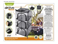 Organizador Armario Colgante Plegable 3 Niveles, 40x4x40 Cm, Gris(m-8)
