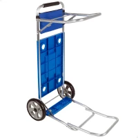 Carro Mesa Playa Plegable Multiuso 2 en 1, 50x78x105 Cm, Azul(m-1)