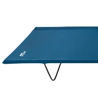 Cama de Camping Plegable Aktive, Estructura de Acero 19 Mm, 180x60x18 Cm, Azul(m-6)