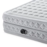 Colchón Hinchable Doble Supreme Air-Flow Fiber-Tech, 152x203x51 Cm, Gris(m-6)