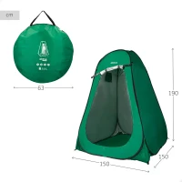 Tienda Cambiador Portátil con Suelo, 150x150x190 Cm, Verde(m-4)