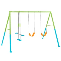 Columpio Infantil INTEX 3 en 1 Balancín Biplaza Acero Galvanizado, 343x254x211 Cm, Multicolor(m-1)