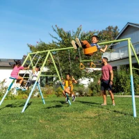 Columpio Infantil INTEX con Balancín Biplaza y Trapecio, 467x254x211 Cm, Multicolor(m-2)