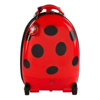 Maleta Trolley Infantil Teledirigida 31x25x42 Cm, Rojo con Lunares Negros(m-1)
