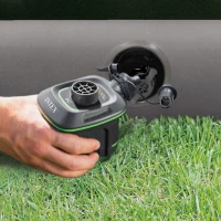 Colchón Hinchable Doble Prestige Downy con Hinchador Eléctrico 25W, 137x191x25 Cm, Gris(m-5)