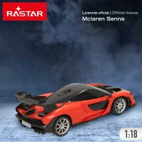 Coche Radiocontrol McLaren Senna 1:18, Mando 2,4 GHz, 38x16,5x14,5 Cm, Naranja(m-3)