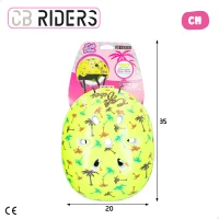 Casco Infantil Ajustable CB Riders con Rueda Trasera y Cierre Regulable, 20x16x35 Cm, Amarillo Neón(m-7)