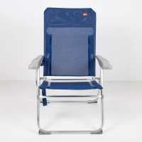 Silla de Playa Plegado Slim 6 Posiciones, 47x60x94 Cm, Azul Marino(m-5)