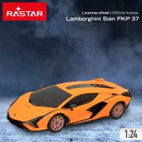 Coche Teledirigido Lamborghini Sián FKP 37 Escala 1:24 21x9,2x4,5 Cm, Naranja(m-2)