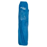 Aktive Silla Plegable Respaldo Alto Transpirable con Bolsillo y Posavasos, 19x19x85 Cm, Azul(m-8)