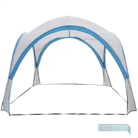 Carpa Plegable Impermeable Aktive, 320x320x260 Cm, Azul y Gris(m-1)