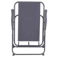 Silla Plegable de Camping con Topes Antivuelco, 53x5x81 Cm, Gris(m-2)