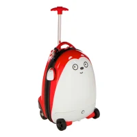 Trolley Teledirigido Infantil con Mando y Asa Extensible, 31x25x42 Cm, Blanco y Rojo(m-3)