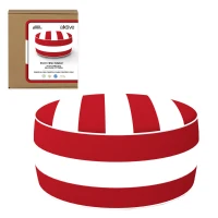 Puff Hinchable Ottoman Resistente al Agua Funda Extraíble, 53x53x23 Cm, Rojo(m-2)