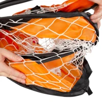 Pack de 2 Porterías de Fútbol Plegables Pop-Up, 120x80x80 Cm, Negro y Naranja(m-3)