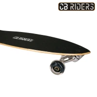 Monopatín Infantil 4 Ruedas de Madera CB Riders, 74x22 Cm, Negro(m-7)