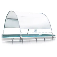 Toldo Piscinas Tubulares con Protección UV+50, 180 Cm, Azul(m-4)