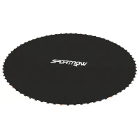 SPORTNOW Replacement Trampoline Mat with Spring Pull Tool, 72 V-Hooks, for 12ft Trampoline using 14cm Springs, Black(m-11)