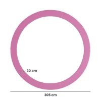 SPORTNOW 10FT Trampoline Spring Cover, Plastic Trampoline Pad Replacement with Elastic Cord, Waterproof, UV Resistant and Tear-Resistant, Pink(m-3)