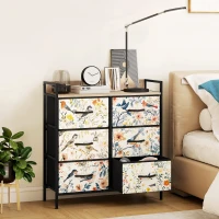 HOMCOM 6-Drawer Chest of Drawers - White(m-2)