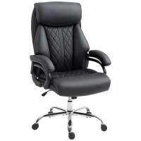 HOMCOM Executive Office Chair with Spring Padding - Black(m-10)