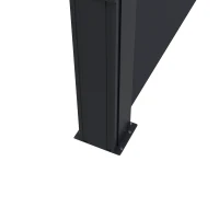 Outsunny Retractable Side Awning, Outdoor Privacy Screen for Garden, Hot Tub, Balcony, Terrace, Pool, 400 x 180cm, Black(m-9)
