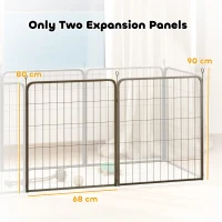 PawHut Two-Piece Dog Pen Expansion Pack for Medium Dogs, 80cm Tall Animal Pen with Three Connecting Stakes(m-3)