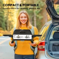 Outsunny Two-Burner Compact Gas Grill - Black(m-4)