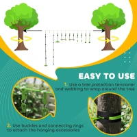 AIYAPLAY Obstacle course for Kids, with 10-Piece Slackline Kit with Monkey Bars, Gym Rings, Rope Ladder, Nest Swing, Hanging Tray(m-5)