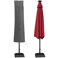 Outsunny Parasol Umbrella Cover - Grey(m-10)