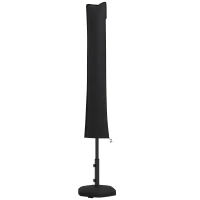Outsunny Parasol Cover, Cantilever Umbrella Cover for 2-3.5 m Parasols, 420D Oxford Fabric Banana Umbrella Protector with Zipper for Outdoor Garden, Patio, Black(m-1)