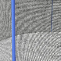 SPORTNOW 10ft Trampoline Net Replacement with 6 Plastic Pole Covers, Weather-Resistant Trampoline Netting Replacement with Zipped Entrance, Poles Not Included, Blue(m-9)