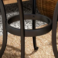 Outsunny Outdoor Garden Table, Cast Aluminium Patio End Table with Anti-slip Foot Pads for Garden, Patio, Balcony, 60 x 60 cm, Black(m-9)