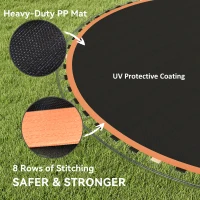 SPORTNOW Trampoline Replacement Mat with Spring Pull Tool, 54 V-Hooks, for 10ft Trampoline using 14cm Springs, Orange(m-5)