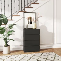 HOMCOM Chest of Drawers, 4-Drawer Storage Cabinets, Modern Dresser, Storage Drawer Unit for Bedroom(m-2)