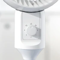 HOMCOM 32" Pedestal Fan, 70° Oscillating 90° Vertical Tilt Air Circulator with 3 Speeds, Standing Fan for Home Office, Bedroom, White(m-9)