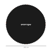 SPORTNOW Trampoline Replacement Mat with Spring Pull Tool, 42 V-Hooks, for 8ft Trampoline using 14cm Springs, Black(m-3)