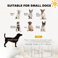 PawHut Eight-Panel Dog Playpen with Door, for Large Dogs, Indoors, Outdoors, 60cm Tall, Black(m-7)