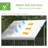 PawHut Galvanised Walk In Chicken Coop Hen House w/ Water-Resist Cover, 3 x 1.7 x 1.9m(m-4)