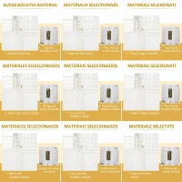 HOMCOM Biombo Separador de Ambientes de 6 Painéis Dobrável em Corda de Papel 160x170 cm Decoração para Quarto Branco(m-5)