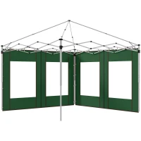 Outsunny Set of Two 295cm Replacement Canopy Walls - Green(m-10)