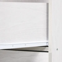 HOMCOM Four-Drawer Lockable Filing Cabinet - White Wood Effect(m-9)