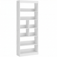 HOMCOM Bookcase, 6-Tier Bookshelf with Open Storage Shelves, Cubes, 180 cm Tall Display Shelf with Anti-Tipping Design, White