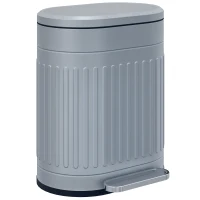 HOMCOM Mülleimer 20L Treteimer mit Deckel Fußpedal herausnehmbarem Inneneimer Soft-Close-Funktion 36,5 x 31,2 x 45 cm, Grau(m-11)