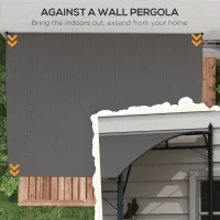 Outsunny 3 x 4m Metal Frame Pergola - Grey(m-4)