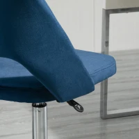 Vinsetto Armless Velvet-Feel Office Chair - Dark Blue(m-8)