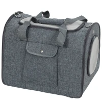 PawHut Soft Sided Cat Carrier Bag, Portable Foldable Pet Carrier with Shoulder Strap & Removable Mat for Small Pet Up to 10kg(m-1)