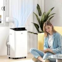 HOMCOM 14000 BTU Mobile Air Conditioner for Room up to 35m², Smart Home WiFi Compatible, with Dehumidifier, Fan, 24H Timer(m-2)