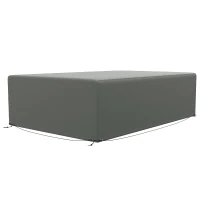 Outsunny Outdoor Garden Furniture Cover Waterproof, Anti-UV 600D Heavy Duty Oxford Fabric Patio Furniture Cover for Rectangular Sofa Table Set, Dark Grey, 245 x 165 x 66 cm(m-1)